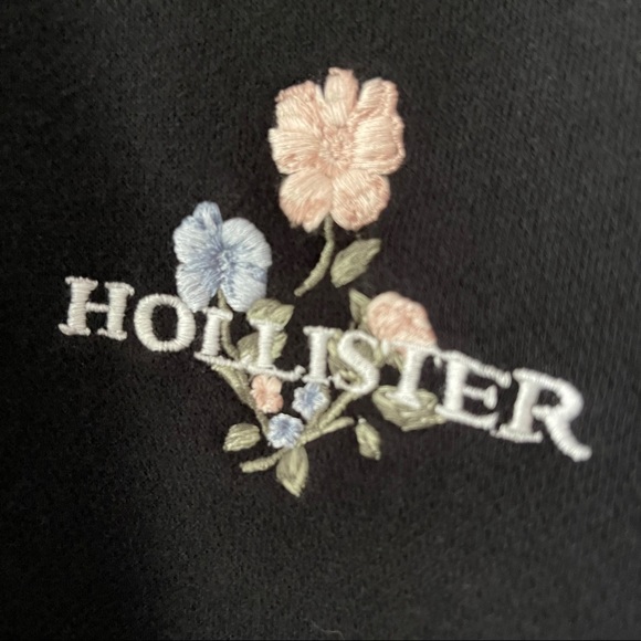 Hollister Embroidered Crop Boyfriend Hoodie - Picture 3 of 5